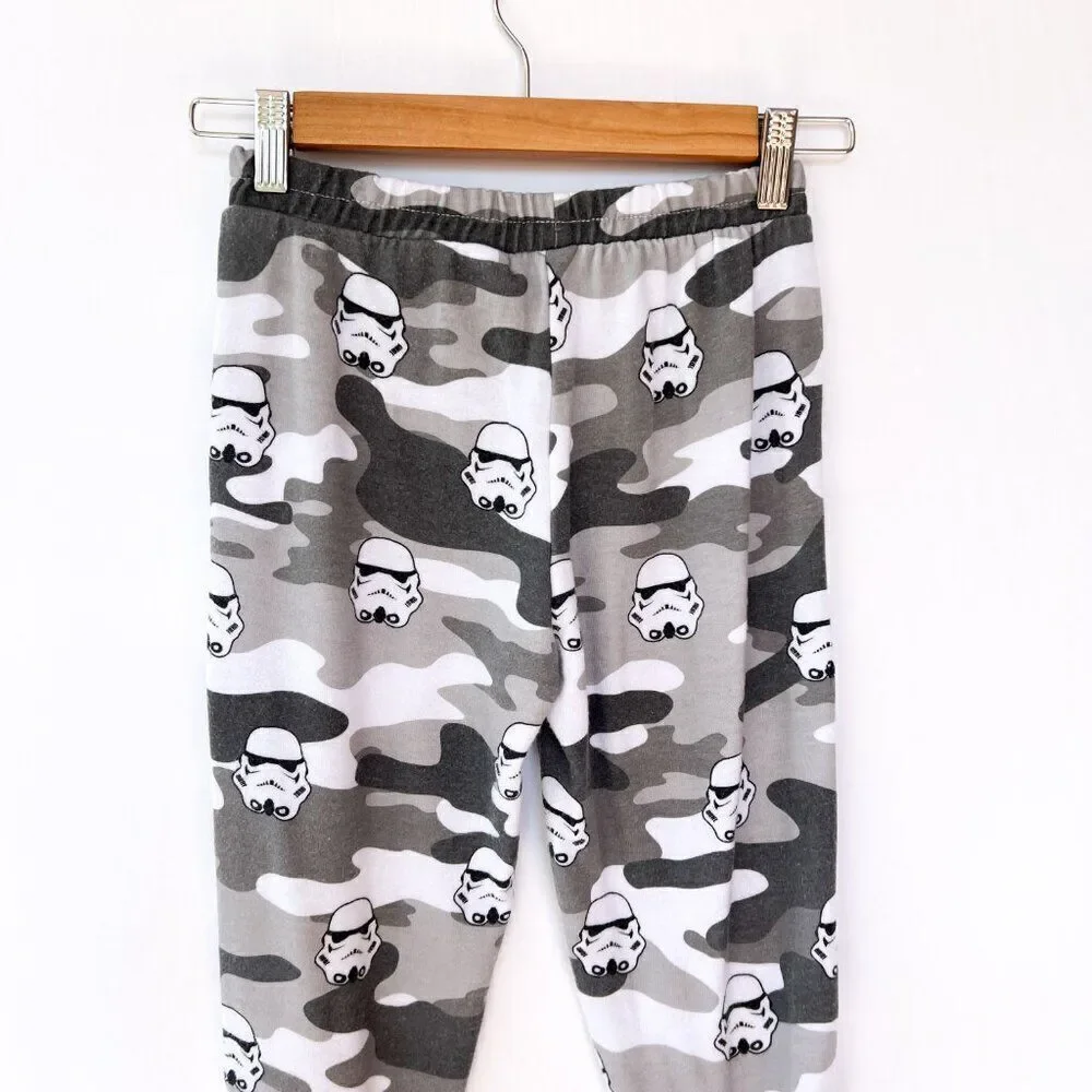 NWT Chaser Star Wars  Grey Camo Stormtrooper Toss Slouchy Pant Kids Size 8